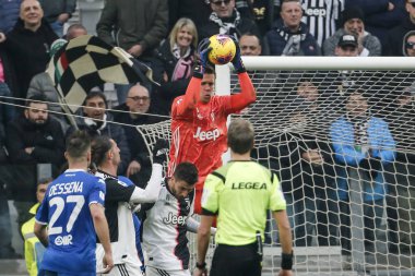 Torino, İtalya. 02 Şubat 2020. İtalyan Serisi A. Juventus Fc, Acf Fiorentina 'ya karşı. Juventus FC 'den Wojciech Szczesny.