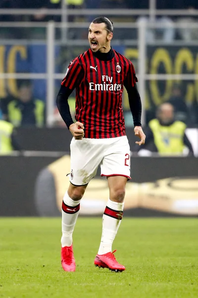 Milan Italy February 2020 Zlatan Ibrahimovic Milan — Stok fotoğraf