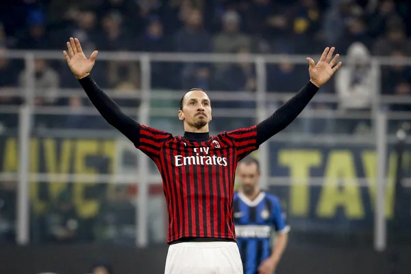 Milan Italy February 2020 Zlatan Ibrahimovic Milan — Φωτογραφία Αρχείου