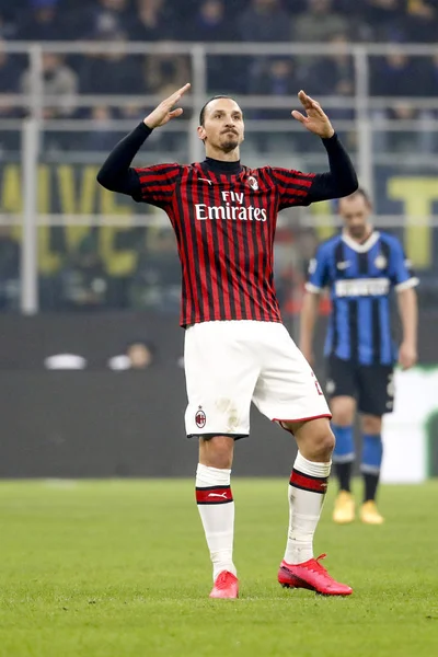 Milan Italy February 2020 Zlatan Ibrahimovic Milan — Stok fotoğraf