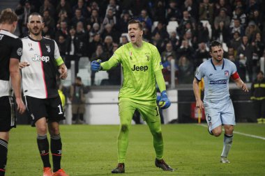 Turin, Italy - 26 November 2019. Football match of UEFA Champions League, Juventus vs Atletico Madrid. Wojciech Szczesny, Poland, goalkeeper Juventus.
