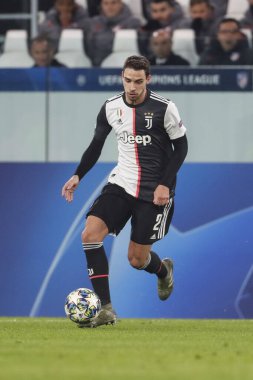 Turin, Italy - 26 November 2019. Football match of UEFA Champions League, Juventus vs Atletico Madrid. Mattia De Sciglio, Italy, Juventus.