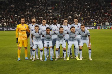 Torino, İtalya - 26 Kasım 2019. UEFA Şampiyonlar Ligi futbol maçı, Juventus Atletico Madrid 'e karşı.