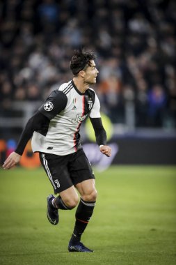 Turin, Italy - 26 November 2019. Football match of UEFA Champions League, Juventus vs Atletico Madrid. Cristiano Ronaldo, Portugal, Juventus.