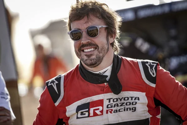 Fez, Morocco - 04/10 October 2019. FIA Cross Country Rally World Cup. Rally du Maroc, in preparation of Dakar 2020. Fernando Alonso, Spain, Toyota.