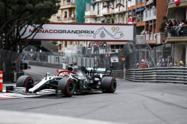 Monte CARLO, Monako - 23RD-26 Mayıs 2019 Monako GP 2019. Lewis Hamilton, İngiltere, Mercedes, Monako Grand Prix 2019 'un galibi..