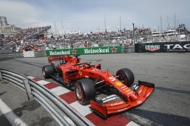 Monte CARLO, Monako - 23RD-26 Mayıs 2019 Monako GP 2019. Sebastian Vettel, Almanya, Ferrari.