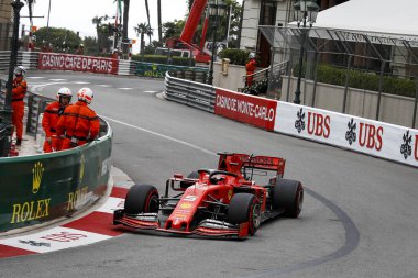 Monte CARLO, Monako - 23RD-26 Mayıs 2019 Monako GP 2019. Sebastian Vettel, Almanya, Ferrari.