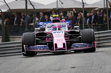 Monte CARLO, Monako - 23RD-26 Mayıs, 2019: 2019 Monako GP. Lance Stroll, Kanada, SportPesa Yarış Noktası.