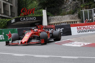 Monte CARLO, Monako - 23RD-26 Mayıs 2019 Monako GP 2019. Sebastian Vettel, Almanya, Ferrari.