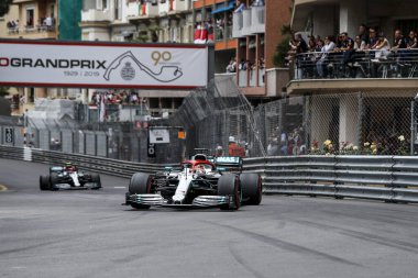 Monte CARLO, Monako - 23RD-26 Mayıs 2019 Monako GP 2019. Lewis Hamilton, İngiltere, Mercedes, Monako Grand Prix 2019 'un galibi..