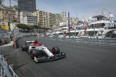 Monte CARLO, Monako - 23RD-26 Mayıs 2019 Monako GP 2019. Kimi Raikkonen, Finlandiya, Alfa Romeo.