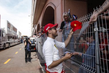 Monte CARLO, Monako - 23RD-26 Mayıs 2019 Monako GP 2019. Sebastian Vettel, Almanya, Ferrari.