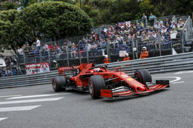 Monte CARLO, Monako - 23RD-26 Mayıs 2019 Monako GP 2019. Sebastian Vettel, Almanya, Ferrari.
