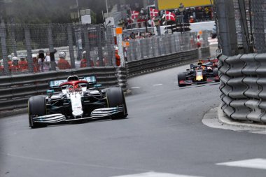 Monte CARLO, Monako - 23RD-26 Mayıs 2019 Monako GP 2019. Lewis Hamilton, İngiltere, Mercedes, Monako Grand Prix 2019 'un galibi..