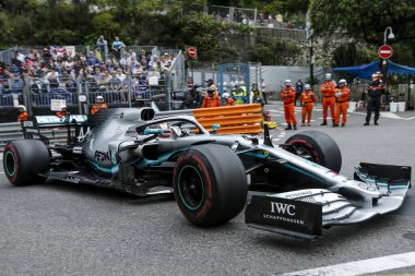 Monte CARLO, Monako - 23RD-26 Mayıs, 2019: 2019 Monako GP. Lewis Hamilton, İngiltere, Mercedes.