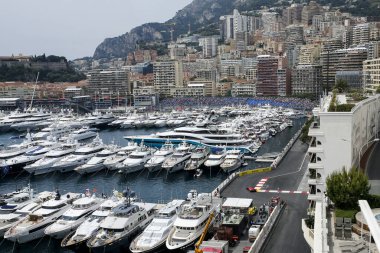 Monte CARLO, Monako - 23RD-26 Mayıs, 2019: 2019 Monako GP. Monako Limanı.