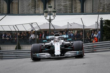 Monte CARLO, Monako - 23RD-26 Mayıs 2019 Monako GP 2019. Lewis Hamilton, İngiltere, Mercedes, Monako Grand Prix 2019 'un galibi..