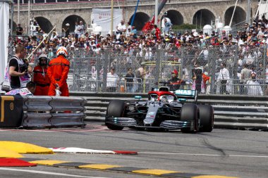 Monte CARLO, Monako - 23RD-26 Mayıs 2019 Monako GP 2019. Lewis Hamilton, İngiltere, Mercedes, Monako Grand Prix 2019 'un galibi..