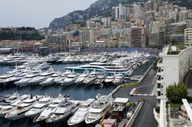 Monte CARLO, Monako - 23RD-26 Mayıs, 2019: 2019 Monako GP. Monako Limanı.