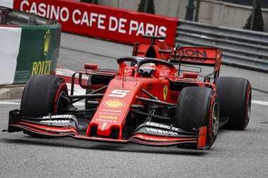 Monte CARLO, Monako - 23RD-26 Mayıs 2019 Monako GP 2019. Sebastian Vettel, Almanya, Ferrari.