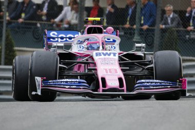 Monte CARLO, Monako - 23RD-26 Mayıs, 2019: 2019 Monako GP. Lance Stroll, Kanada, SportPesa Yarış Noktası.
