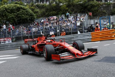 Monte CARLO, Monako - 23RD-26 Mayıs 2019 Monako GP 2019. Sebastian Vettel, Almanya, Ferrari.