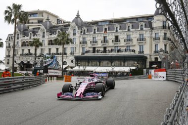 Monte CARLO, Monako - 23RD-26 Mayıs, 2019: 2019 Monako GP. Sergio Perez, Meksika, Spor Pesa Yarış Noktası.