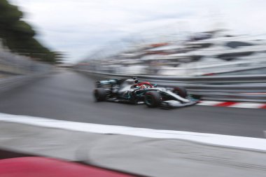 Monte CARLO, Monako - 23RD-26 Mayıs 2019 Monako GP 2019. Lewis Hamilton, İngiltere, Mercedes, Monako Grand Prix 2019 'un galibi..
