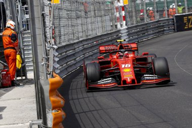 Monte CARLO, Monako - 23RD-26 Mayıs 2019 Monako GP 2019. Charles Leclerc, Monako, Ferrari.