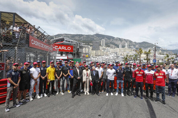 MONTE CARLO, MONACO - 23RD-26TH MAY, 2019: 2019 Monaco GP. Minute of silence for Niki Lauda.