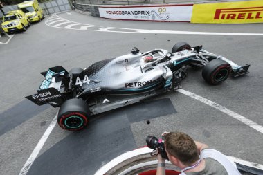 Monte CARLO, Monako - 23RD-26 Mayıs, 2019: 2019 Monako GP. Lewis Hamilton, İngiltere, Mercedes.