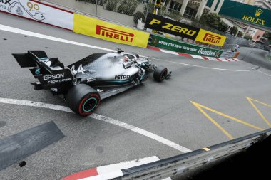 Monte CARLO, Monako - 23RD-26 Mayıs, 2019: 2019 Monako GP. Lewis Hamilton, İngiltere, Mercedes.