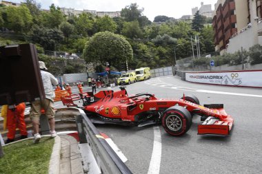 Monte CARLO, Monako - 23RD-26 Mayıs 2019 Monako GP 2019. Sebastian Vettel, Almanya, Ferrari.