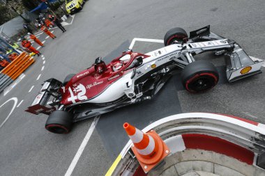 Monte CARLO, Monako - 23RD-26 Mayıs 2019 Monako GP 2019. Kimi Raikkonen, Finlandiya, Alfa Romeo.