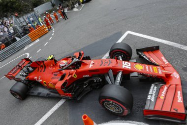Monte CARLO, Monako - 23RD-26 Mayıs 2019 Monako GP 2019. Charles Leclerc, Monako, Ferrari.