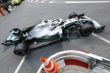 Monte CARLO, Monako - 23RD-26 Mayıs, 2019: 2019 Monako GP. Lewis Hamilton, İngiltere, Mercedes.