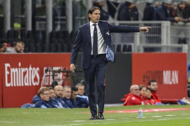 MILAN, ITALY - 3RD 2019: Simone Inzaghi, Koç Lazio.