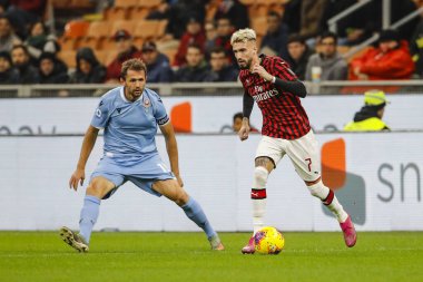MILAN, ITALY - 3RD 2019: Samuel Castillejo, İspanya, Milano.