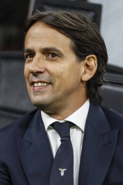MILAN, ITALY - 3RD 2019: Simone Inzaghi, Koç Lazio.