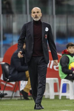 MILAN, ITALY - 3RD 2019: Stefano Pioli, Koç Milan.