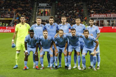 MILAN, ITALY - NOV 3RD 2019: SS Lazio takım resmi maçın başında.