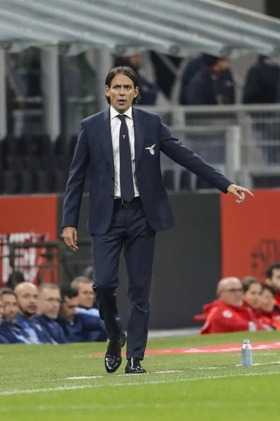 Milan Włochy Listopad Lis 2019 Simone Inzaghi Trener Lazio — Zdjęcie stockowe