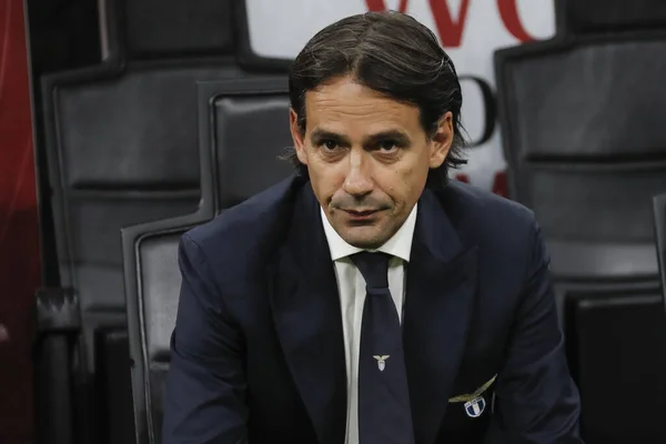 Milan Włochy Listopad Lis 2019 Simone Inzaghi Trener Lazio — Zdjęcie stockowe