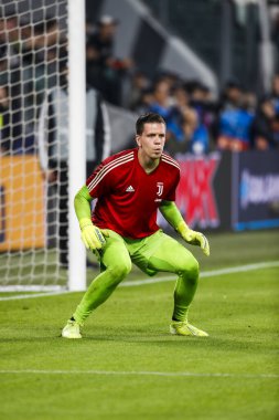 TURIN, İTALYA - 22 EKİM 2019. UEFA CHAMPIONS LEAG, JUVENTUS karşı LOKOMOTIV MOSCOW 2-1: Wojciech Szczesny, Polonya, kaleci Juventus.