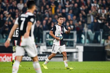 TURIN, İTALYA - 22 EKİM 2019. UEFA CHAMPIONS LEAGUE, JUVENTUS karşı LOKOMOTIV MOSCOW 2-1: Paulo Dybala, Arjantin, Juventus,.