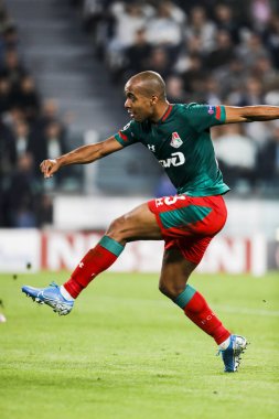 TURIN, İTALYA - 22 EKİM 2019. UEFA BÖLGESİ, JUVENTUS karşı LOKOMOTIV MOSCOW 2-1: Joao Mario, Portekiz, Lokomotiv Moskova.