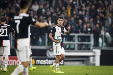 TURIN, İTALYA - 22 EKİM 2019. UEFA CHAMPIONS LEAGUE, JUVENTUS karşı LOKOMOTIV MOSCOW 2-1: Paulo Dybala, Arjantin, Juventus,.