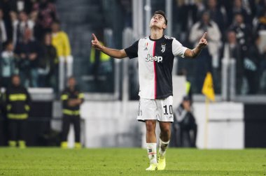 TURIN, İTALYA - 22 EKİM 2019. UEFA CHAMPIONS LEAGUE, JUVENTUS karşı LOKOMOTIV MOSCOW 2-1: Paulo Dybala, Arjantin, Juventus,.