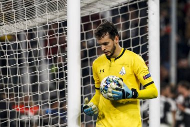 TURIN, İTALYA - 22 EKİM 2019. UEFA CHAMPIONS Liderliği, JUVENTUS LOKOMOTIV MOSCOW 2-1: Guilherme kalecisi Lokomotiv Moskova.